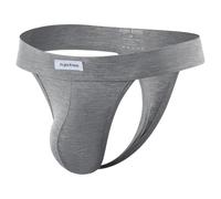 Mauro Kane Mens Sexy Thong Bamboo Underwear Low Rise G-Strings Bikini Breathable Pouch Tagless Underpants, Grey-S