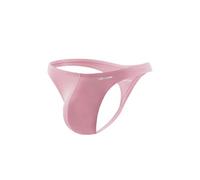 Mauro Kane Men's Sexy Thongs Bamboo G-String Low Rise Bulge Pouch Underwear for Men Breathable Underpants,Pink-M