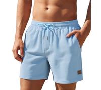 Mauro Kane Men's Sweat Shorts 5 Inch Casual Shorts Waffle with Zip Pockets