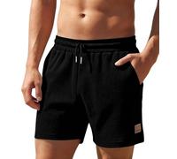 Mauro Kane Men's Sweat Shorts 5 Inch Casual Shorts Waffle with Zip Pockets