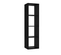 Mauro 3 Shelves Storage Unit in Matt Black, none