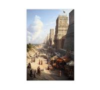 Maurya Empire Pataliputra Art Print Canvas Poster Bedroom Decor Landscape Office Room Decor Gift 12" L X 18" W