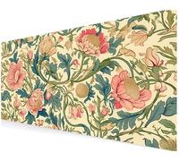 Mauspad Gaming Mauspad 600x1200x3 mm XXL Anti-Rutsch-Gummiboden, Spritzwassergeschützt, große Mousepad, Tischunterlage Gaming Zubehör Verbessert Präzision, Geschwindigkeit - Blumen Vegetarische V-683