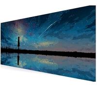 Mauspad Gaming Mauspad 600x1200x3 mm XXL Anti-Rutsch-Gummiboden, Spritzwassergeschützt, große Mousepad, Tischunterlage Gaming Zubehör Verbessert Präzision und Geschwindigkeit - Landschaft Himmel V-679