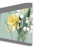 Mauspad Gaming Mauspad 600x1200x3 mm XXL Anti-Rutsch-Gummiboden, Spritzwassergeschützt, Mousepad, Tischunterlage Gaming Zubehör Verbessert Präzision, Geschwindigkeit, Langlebig - Gelbe Blumen V-677