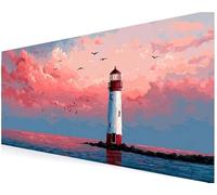 Mauspad Gaming Mauspad 600x300x3 mm XXL Anti-Rutsch-Gummiboden, Spritzwassergeschützt, große Mousepad, Tischunterlage Gaming Zubehör Verbessert Präzision, Geschwindigkeit, Langlebig - Roter Turm V-652