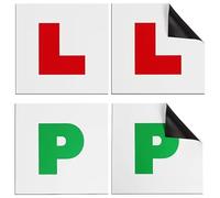 Mautopily 4-Pack Full Magnetic Red L Plates and Green P Plates Strong Magnetic Vehicle Signs for Garage Parking Workshop Organization, Ideal for New Drivers, Garage Managers Workshop Owners