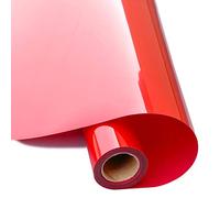 Mauts 12”x10ft Heat Transfer Vinyl Roll, Red Heat Transfer Paper, Permanent Adhesive HTV Iron On Vinyl, Backed Vinyl Roll for DIY T-Shirts, Hat, Clothing, Birthdays, Silhouette Cameo, Letters