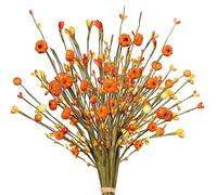 Mauts 6 Pack Autumn Decorations thanksgiving decorations Stems Artificial Berry Picks with Branches Decorations for Harvest Autumn Thanksgiving Day Flower Arrangements Wreath Indoor Outdoor Home Decor