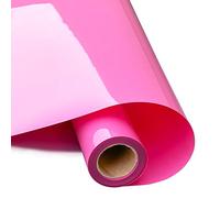 Mauts Heat Transfer Vinyl Roll, Pink Heat Transfer Paper, Permanent Adhesive HTV Iron On Vinyl, Backed Vinyl Roll for DIY T-Shirts, Hat, Clothing, Birthdays,Letters,12IN x 10FT