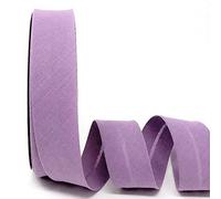 Mauve Byetsa 30mm Polycotton Bias Binding on 2m Length (N.B. This is a Cut from a roll, Presented on a Bertie's Bows Ribbon Card)