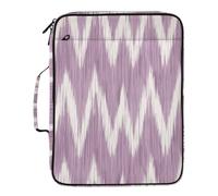 Mauve Ikat Receipt Organizer Includes Zip Pocket 3 Ringing 1.5 inch Binder with Zipper with Zipper Closure for Document Storage