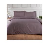 (Mauve, King) OHS Satin Stripe Quilt Duvet Cover with Pillowcase Set Single Double King