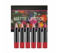 Mauve Lip Liner 6 Colors Lipstick Set Lipstick Long Lasting Non Stick Cup Velvet Lip Crayon Lip Gloss Makeup Set For Girls Women Bunny Gloss (Hot Pink, One Size)