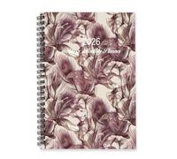 Mauve Peacock Plumes 2026 Journal A5 To Do List Notebook 2026 Diary Daily Journals for Women Diary Notebook for Homework Week To View Monthly Year Planner with Dotted Line Note Page Slim