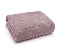 (Mauve) Wave Throw Fleece Blanket Sofa Size 150 X 200 CM