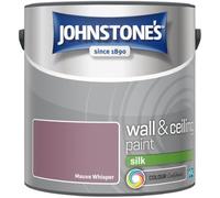 Mauve Whisper Johnstone’s Wall & Ceiling Silk Paint 2.5L - Smooth Silk Finish, Excellent Coverage, Quick Dry, Low Odour Interior Paint for Walls & Ceilings