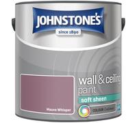Mauve Whisper Johnstone’s Wall & Ceiling Soft Sheen Paint 2.5L - Subtle Sheen Finish, Durable & Washable, Quick Dry, Low Odour Interior Paint for Walls & Ceilings