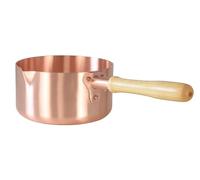 Mauviel Made In France Copper 1.8-Quart Sugar Saucepan with Wood Handle