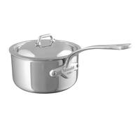 Mauviel Made in France M'Cook 5 Ply Stainless Steel 5210.17 1.9 Quart Saucepan with Lid, Cast Stainless Steel Handle