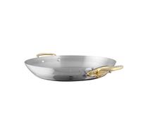 Mauviel M'Cook B Stainless Steel Round Pan With Bronze Handles, 4.7-in, Made In France