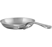 Mauviel M'Elite 5-Ply Hammered Polished Stainless Steel Frying Pan With Cast Stainless Steel Handles, 9.4-in, Made In France