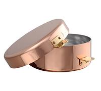 Mauviel M'Tradition Polished Copper & Tin Inside Pomme-Anna Sauce Pan with Brass Handles, 3.5-Qt, Made in France