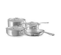 Mauviel M'Urban 4 Tri-Ply Polished Stainless Steel 7-Piece Cookware Set With Cast Stainless Steel Handles, Made In France
