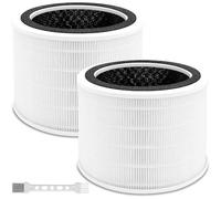 MAUXpIAO 2 Pack Core 200S-RF Replacement Filters for LEVOIT Core 200S Air Purifier 3 in 1 High Efficiency Activated Carbon Filters Cleans up to 99.98% of Dust Pollen and Allergens filter cartridge/A/A