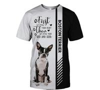 MAUXpIAO Hoodies Jackets T-Shirt Cardigan Thin 3D Boston Terrier Printing Pullover Men & Women Casual Polyester Sweatshirt Soft Material/a4/L