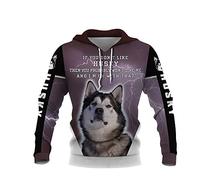 MAUXpIAO Hoodies Jackets Thin 3D Husky Dog Full Printing Pullover Men&Women Casual Polyester Sweatshirt teenage/A1/5XL