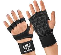 Mava Sports Cross Training Gloves with Wrist Support for Fitness, WOD, Weightlifting, Gym Workout & Powerlifting - Silicone Padding, no Calluses - Men & Women, Strong Grip
