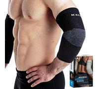 Mava Sports Elbow Sleeve Recovery Compression - Support for Workouts, Weightlifting, Arthritis, Tendonitis, Tennis and Golfer's Elbow - Bamboo Charcoal Fiber Athletic Elbow Compression Sleeves