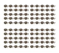 Mavaol 100 Sets Mushroom Rivets Stud 25mm DIY Plated Iron Cone Spikes and Studs Mushroom Tip Head Rivet Stud for Repairing Leather (Bronze)