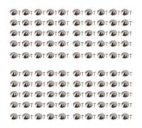 Mavaol 100 Sets Mushroom Rivets Stud 25mm DIY Plated Iron Cone Spikes and Studs Mushroom Tip Head Rivet Stud for Repairing Leather (Silver)