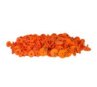 Mavaol 100PCS Thickened Sheep Ear Tag Number Marker Identification Card Information Management (Orange Ear tag with Word)