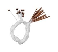 Mavaol 12Pcs Crochet Hooks 1.2 Meters Tunisian Carbonized Tube Bamboo Knitting Needles Set for Weaving Carpets