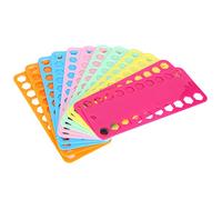Mavaol 12Pcs Cross Stitch Threads Organizer 20-Holes Plastic Floss Bobbin Thread Winding Board
