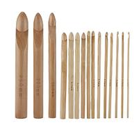 Mavaol 15Pcs Crochet Hooks Large Ergonomic Handle Bamboo Crochet 15mm/20mm/25mm Extra Thick Needles for Arthritic Hands