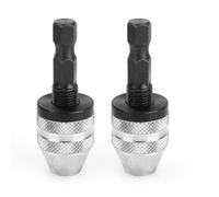 Mavaol 2 Pcs Drill Chuck 1/4 Inch 0.3-3.6mm Keyless Drill Bit Chuck Hex Shank Adapter Converter