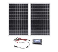 Mavaol 2PCS 20W Solar Panel with 100A Self Adaptive Controller Fast Charging Solar Panel Charger for Camping Hiking Emergency