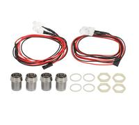 Mavaol 2PCS RC LED Light Kit 8mm Beads RC Lighting Kit Compatible for Traxxas for HSP for Tamiya for Redcat for Axial SCX10 RC Car Truck Crawler (White Light)