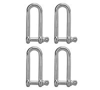 Mavaol 4pcs Stainless Steel U Type Shackle Lengthen U Sling Screws Wire Rope Lifting Shackles (6MM)