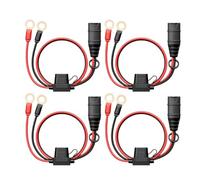 Mavaol 4PCS Wire Harness Fit for NOCO Battery Charger Support for X-Connect GC002 M6 1/4 Inch XL Eyelet Terminal Connector Cable 16AWG 20A 22 Inch