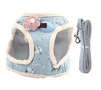 Mavaol Cotton Blend Breathable Pet Cat Dog Vest Chest Strap with Pulling Rope (S)