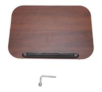 Mavaol Desktop Book Stand for Reading with Rotate Base Wooden Panel Page Clips Storage Compartments Foldable and Angle Adjustable for Laptop Holder Textbook Magazine Document