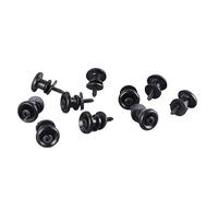 Mavaol Guitar Strap Lock Button Mushroom Style Adjustable Universal Strap Lock Pin for Ukulele Bass 10 Pack Premium Metal Strap Peg Replacement Kit for Guitar Accessories (Black)