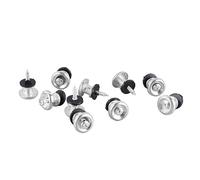 Mavaol Guitar Strap Lock Button Mushroom Style Adjustable Universal Strap Lock Pin for Ukulele Bass 10 Pack Premium Metal Strap Peg Replacement Kit for Guitar Accessories (Silver)