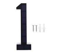 Mavaol LED Solar Lighted House Number Outside Light Up Water Proof LED Modern Address Sign Backlit Illuminated Exterior Black 9in Number 1