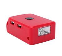 Mavaol LED Work Light Battery Adapter Fit for Einhell 18V Lithium Ion Battery with Dual USB Charger DC Port